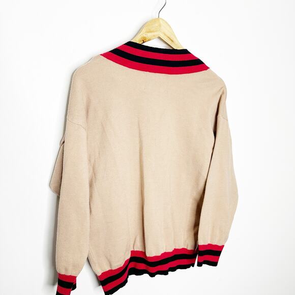 ALEXIA ADMOR Frances Cardigan Camel v neck viscose oversized women's XS - Picture 2 of 8